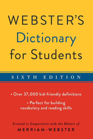 Webster's Dictionary for Students, Sixth Edition, Newest Edition,Used