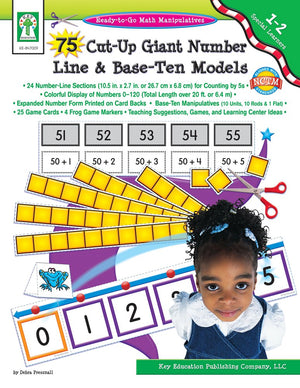 75 CutUp Giant Number Line and BaseTen Models,Used