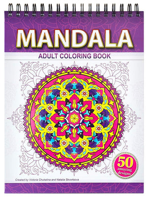 Mandala Coloring Book for Adults on Thick Artist Paper with a Spiral Binding on The Top in Hardback,New