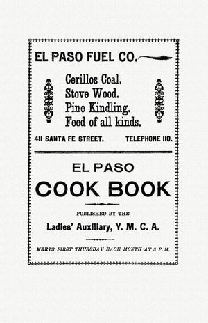 El Paso Cook Book (Applewood Books),Used