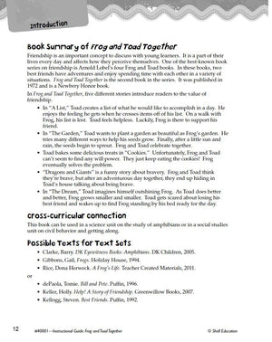 Frog and Toad Together: An Instructional Guide for Literature  Novel Study Guide for Elementary School Literature with Close Re,Used