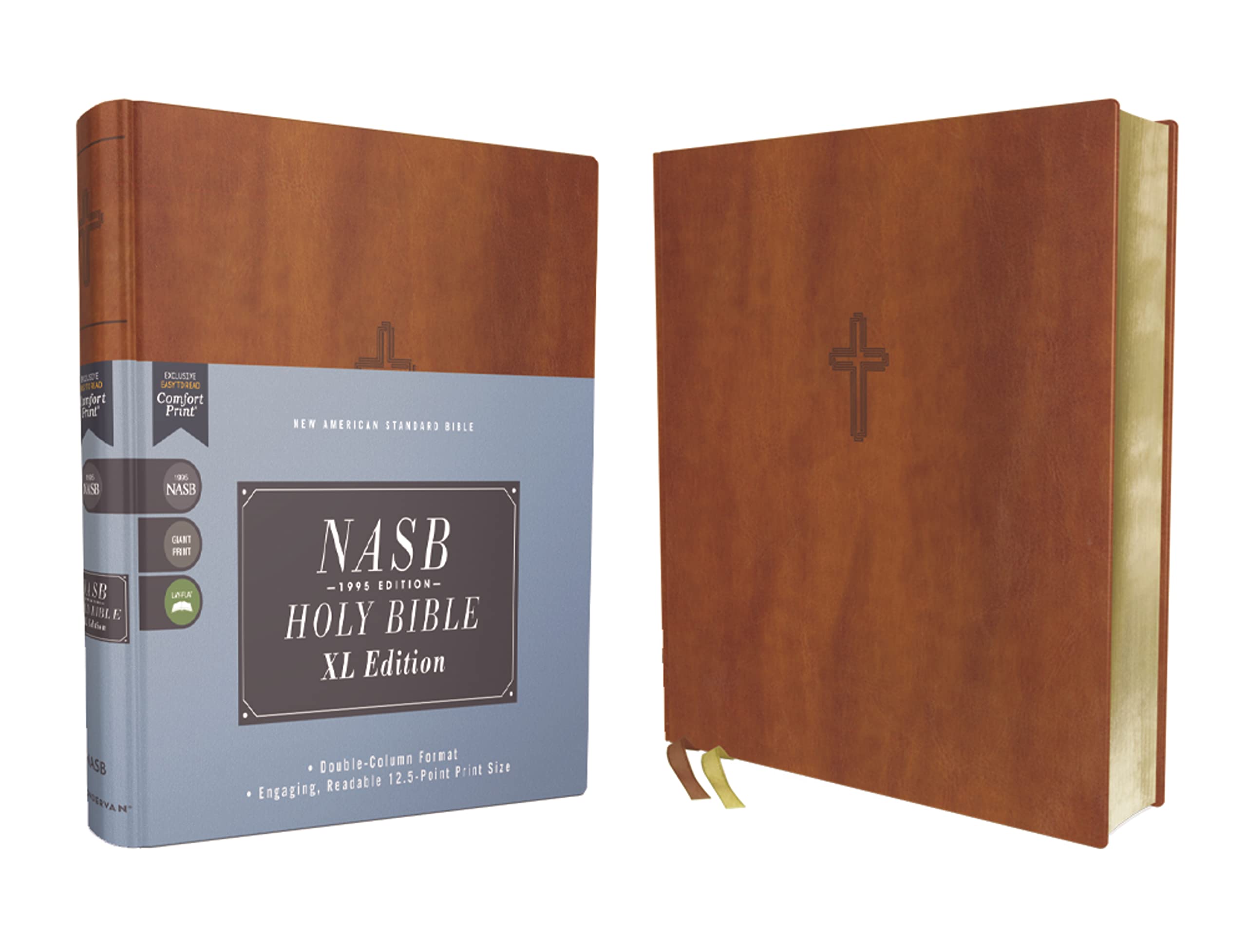 NASB, Holy Bible, XL Edition, Leathersoft, Brown, 1995 Text, Comfort Print,New