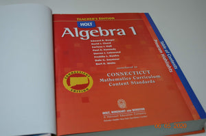 Holt Algebra 1, Teacher's Edition,Used
