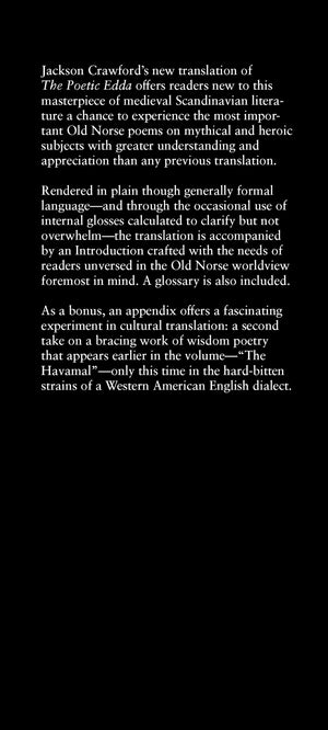 The Poetic Edda: Stories of the Norse Gods and Heroes (Hackett Classics),Used