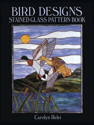 Bird Designs Stained Glass Pattern Book (Dover Stained Glass Instruction),Used