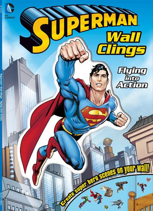 DC Superman Flying into Action (1) (Wall Clings),Used