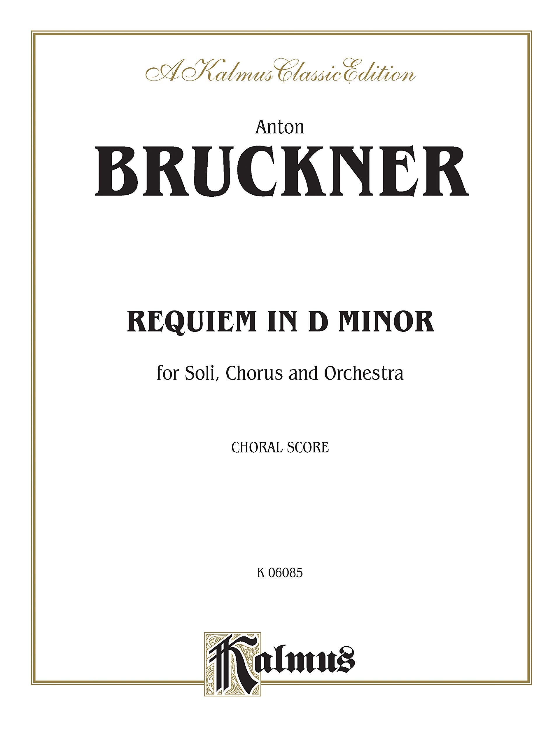 Requiem in D Minor: SATB with SATB Soli (Orch.) (Latin Language Edition) (Kalmus Edition) (Latin Edition),Used
