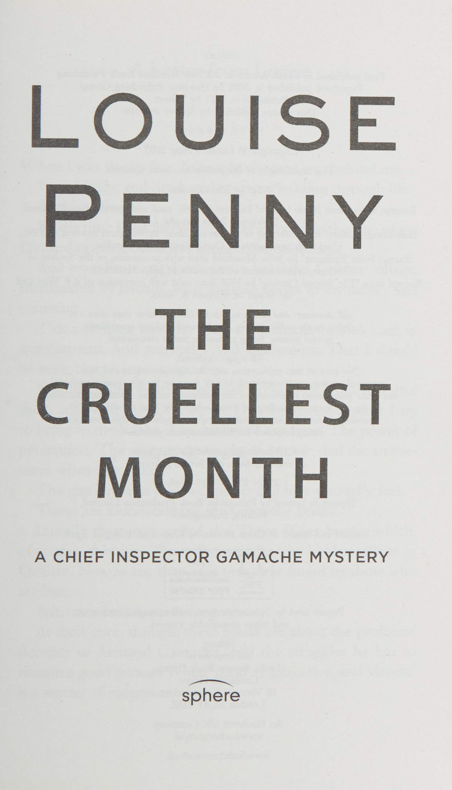 The Cruellest Month,New