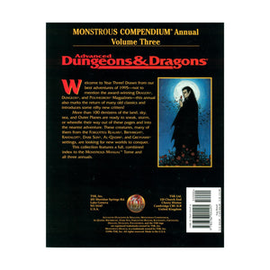 Monstrous Compendium Annual, Vol. 3 (Advanced Dungeons & Dragons, Accessory/2166),Used
