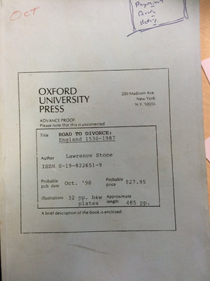 Road To Divorce: England, 15301987-used