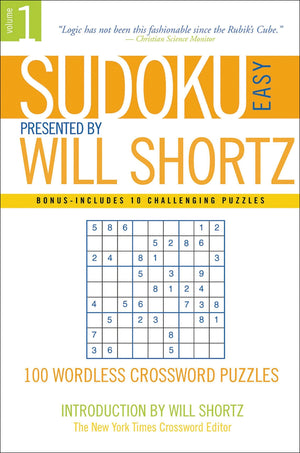 Sudoku Easy Presented By Will Shortz Volume 1: 100 Wordless Crossword Puzzles,New