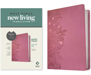 NLT Personal Size Giant Print Bible, Filament Enabled (LeatherLike, Peony Pink, Red Letter): Includes Free Access to the Filamen,New
