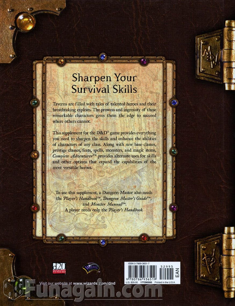 Wizards of the Coast Complete Adventurer: D&D d20 3.5 Roleplaying Guide for Skillful Characters