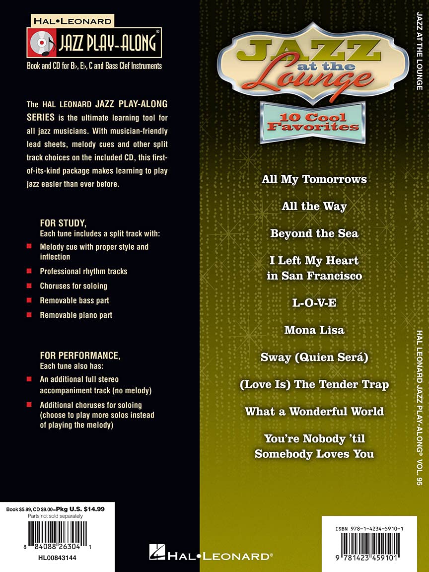 Jazz at the Lounge: Jazz PlayAlong Volume 95 (Hal Leonard Jazz PlayAlong),Used