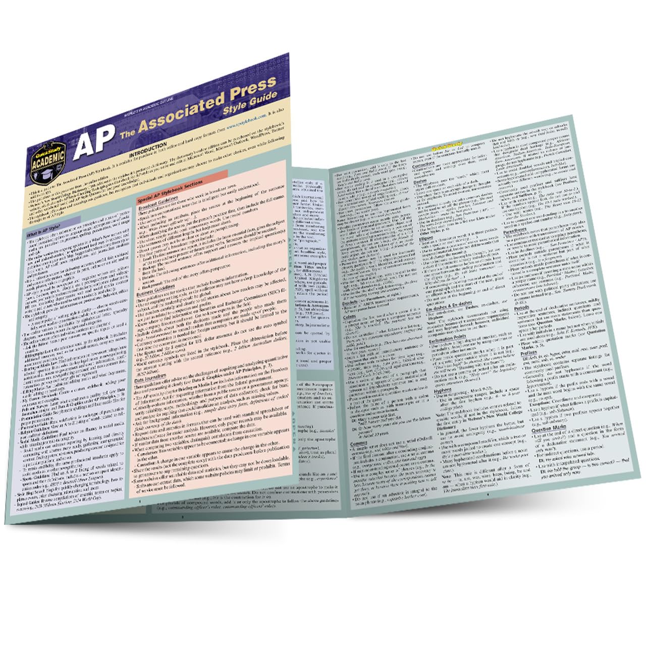 AP  Associated Press Style Guide QuickStudy Laminated Reference (QuickStudy Academic),New