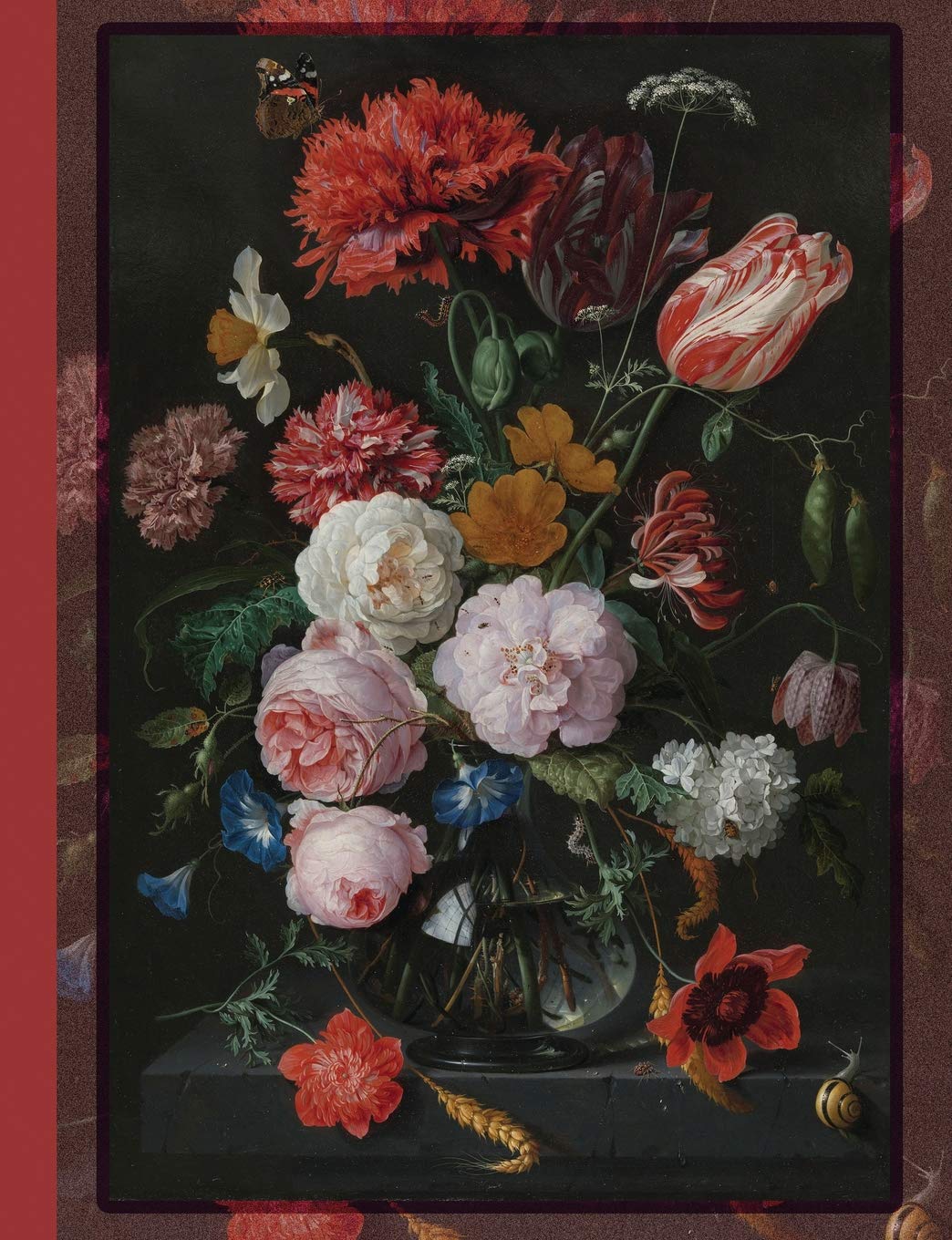 Composition Notebook Vintage Flowers 01: 200 Pages, 100 Sheets College Ruled Composition Notebook Paper,Used