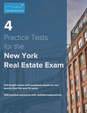 4 Practice Tests for the New York Real Estate Exam: 300 Practice Questions with Detailed Explanations,Used