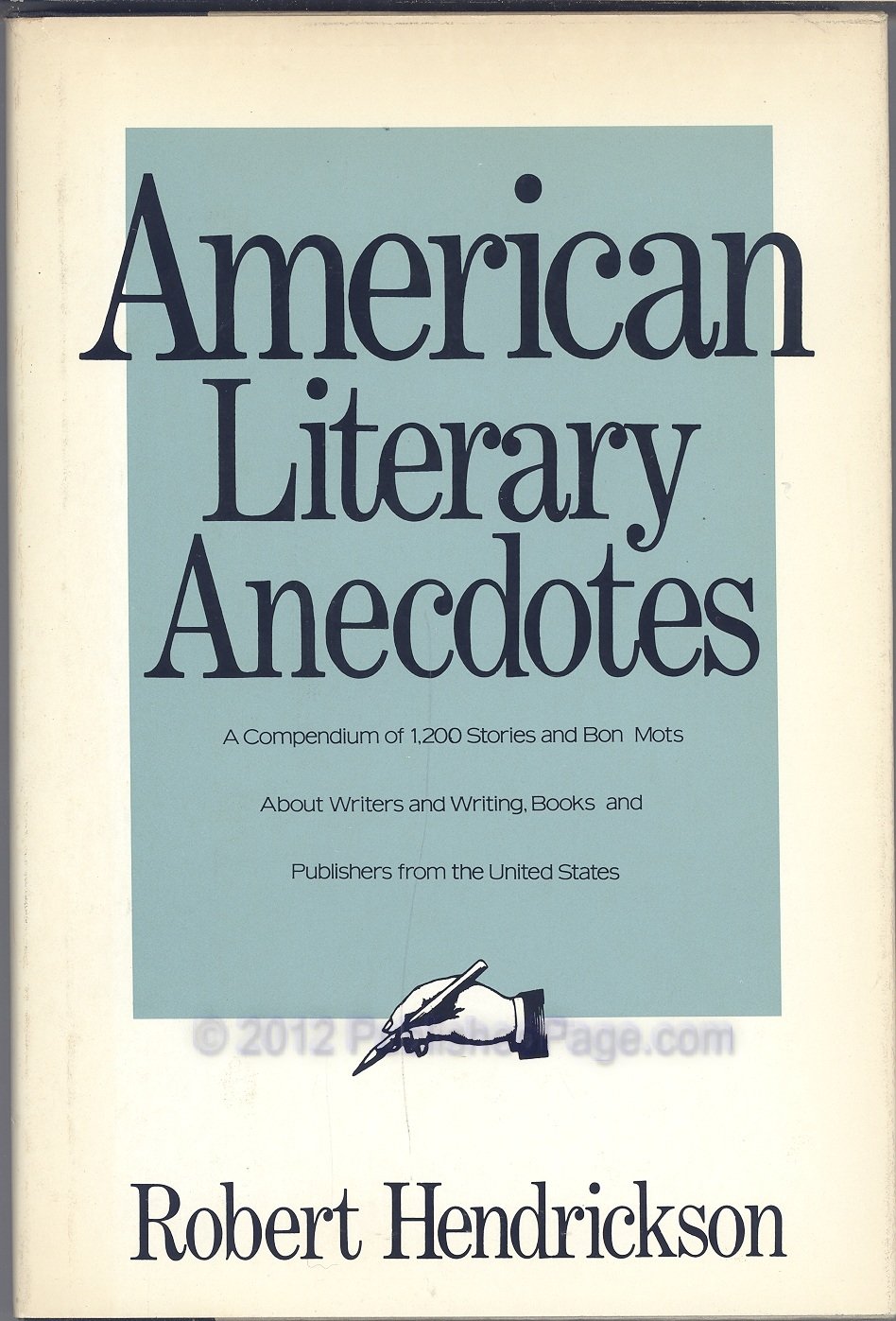 American Literary Anecdotes,Used