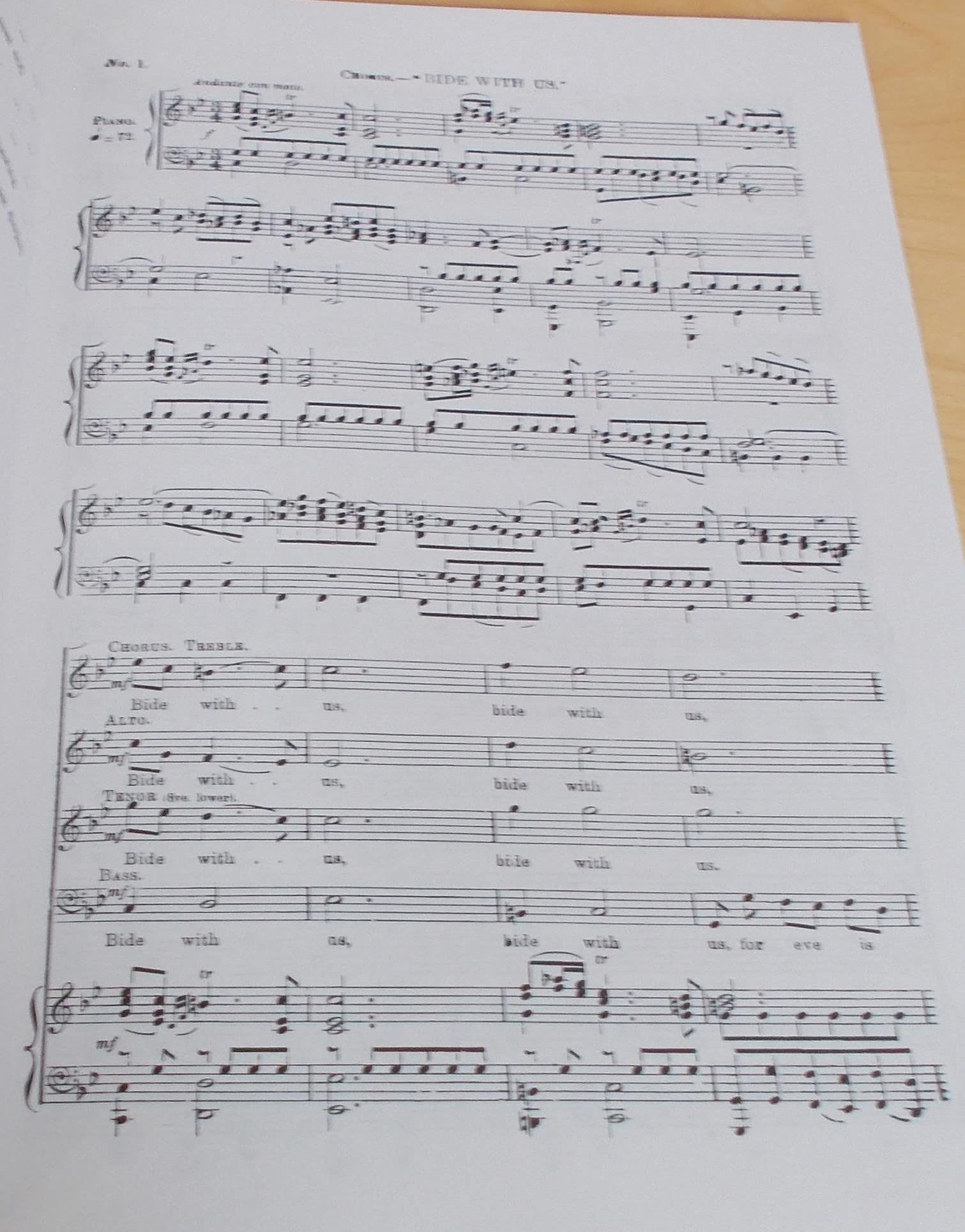 Cantata No. 6: Bleib Bei Uns: for Alto, Tenor, Bass Soli Soprano Ad Lib., Chorus and Orchestra With English Text: Choral Score B,Used