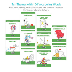 Spanish For Kids Set 2: 10 Beginner Spanish Reading Books For Kids With Online Audio And 100 More First Words: Learning Spanish ,New
