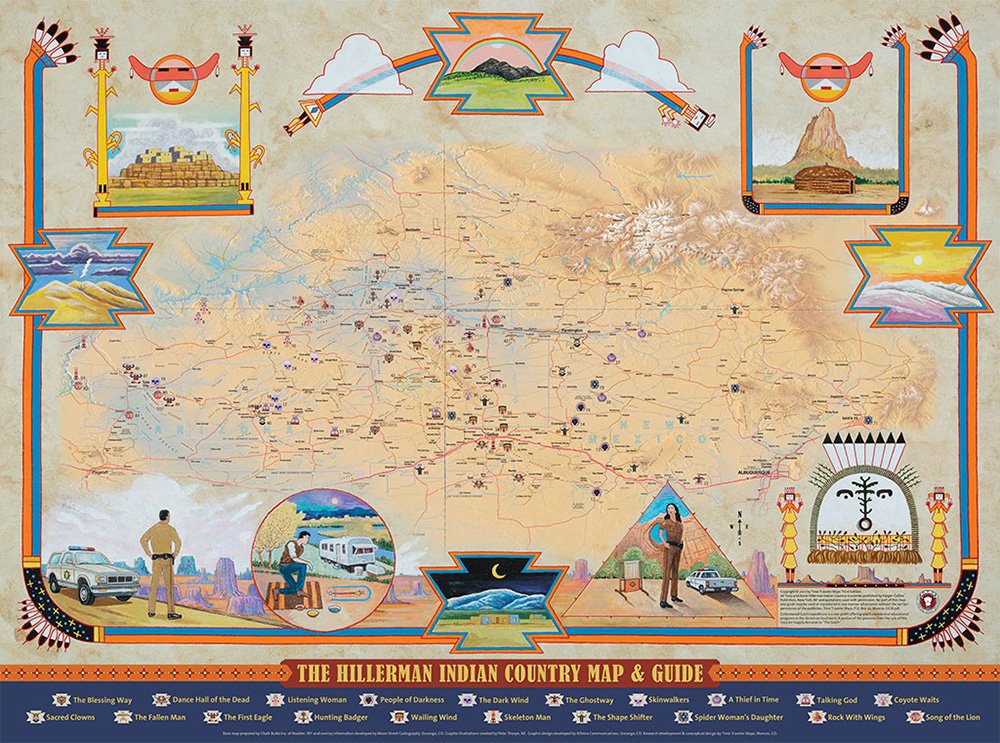 The Hillerman Indian Country Map And Guide,Used