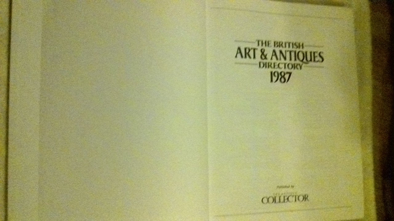 British Art and Antiques Directory,Used