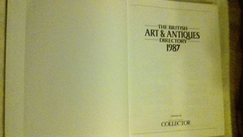 British Art and Antiques Directory,Used