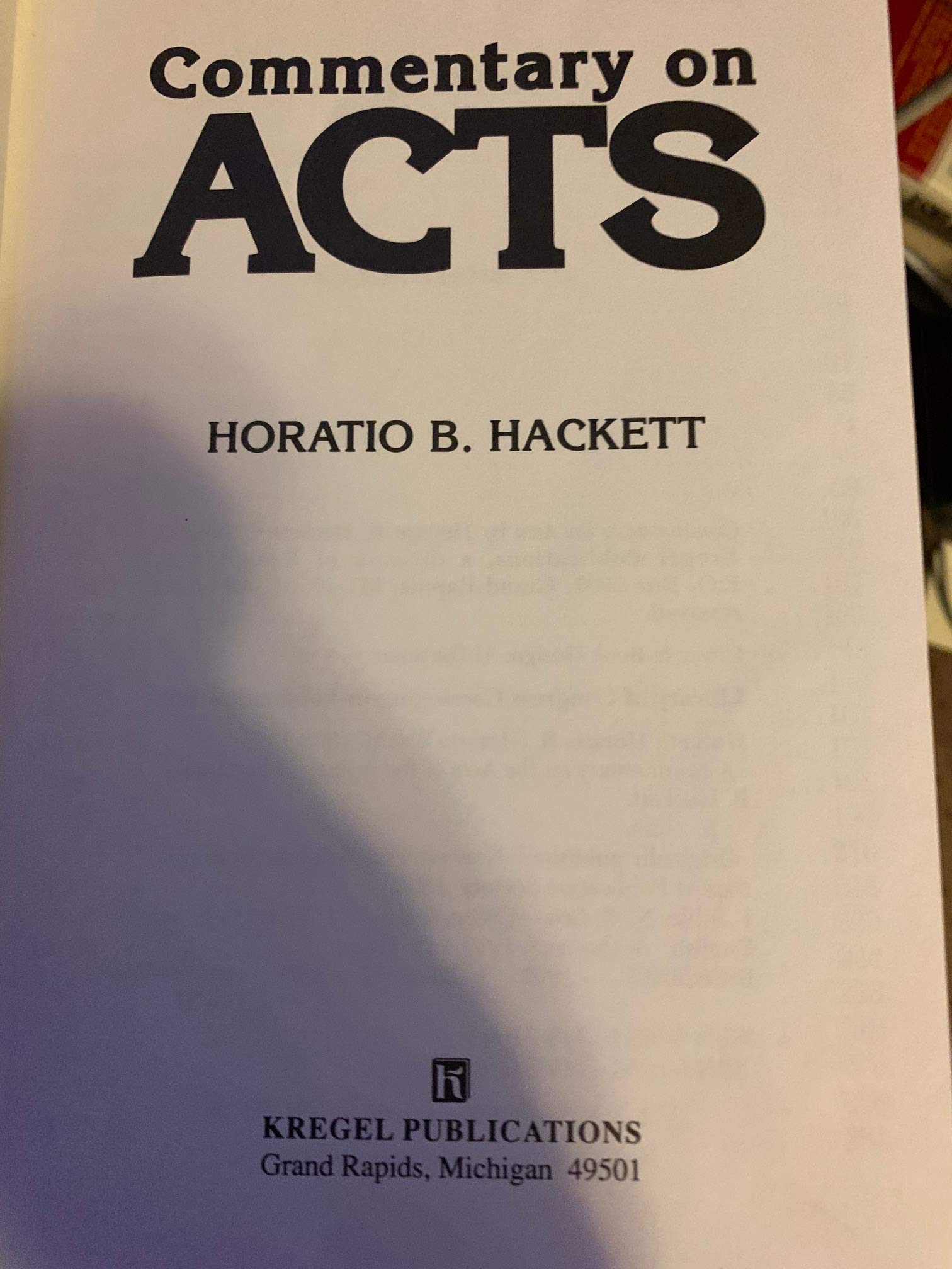 Commentary on Acts,Used