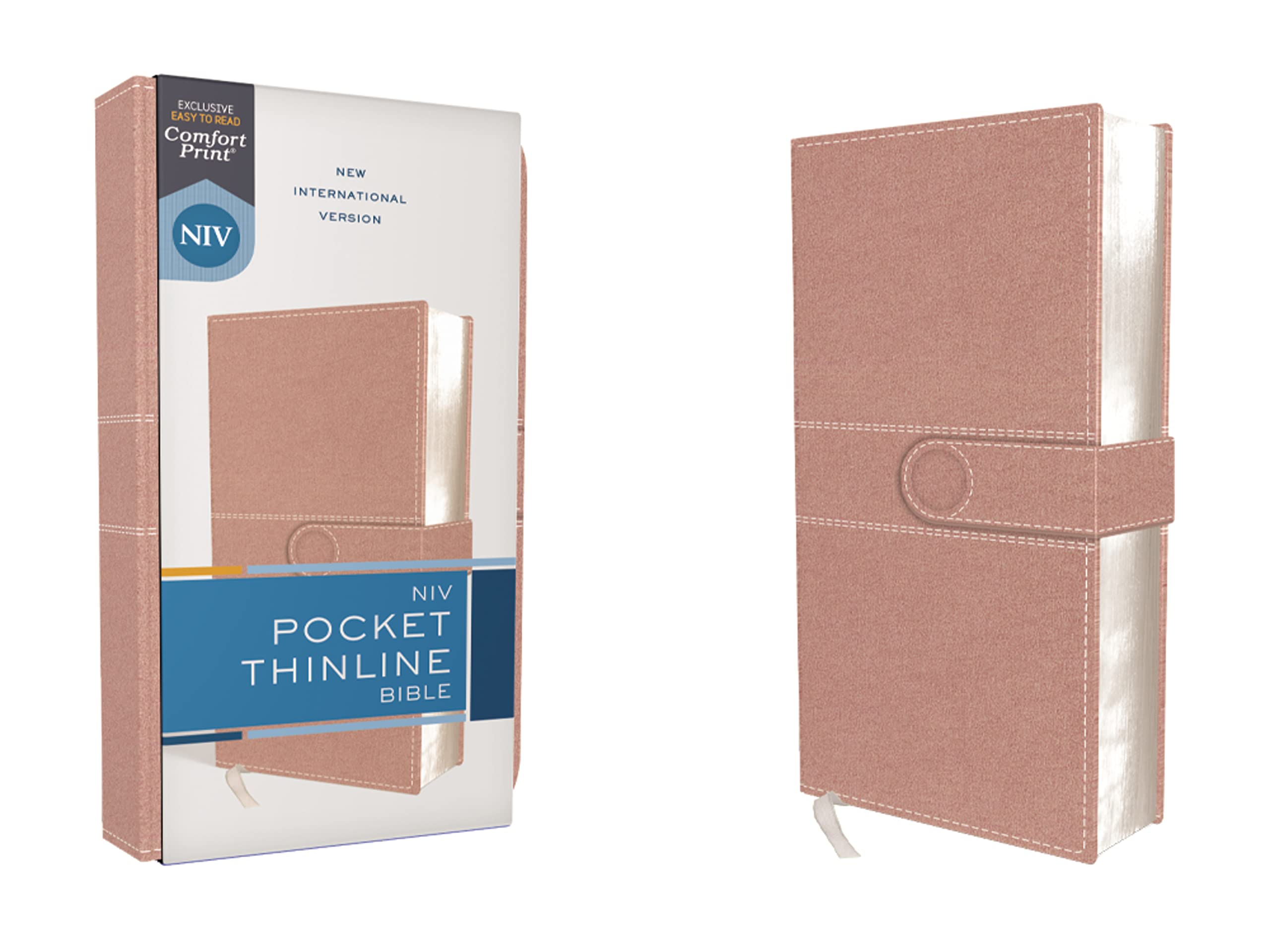 Niv, Pocket Thinline Bible, Leathersoft, Pink, Snap Closure,