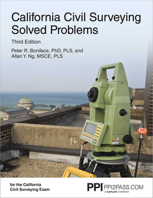 PPI California Civil Surveying Solved Problems, 3rd Edition  Comprehensive Practice for the California Civil Surveying Exam,Used