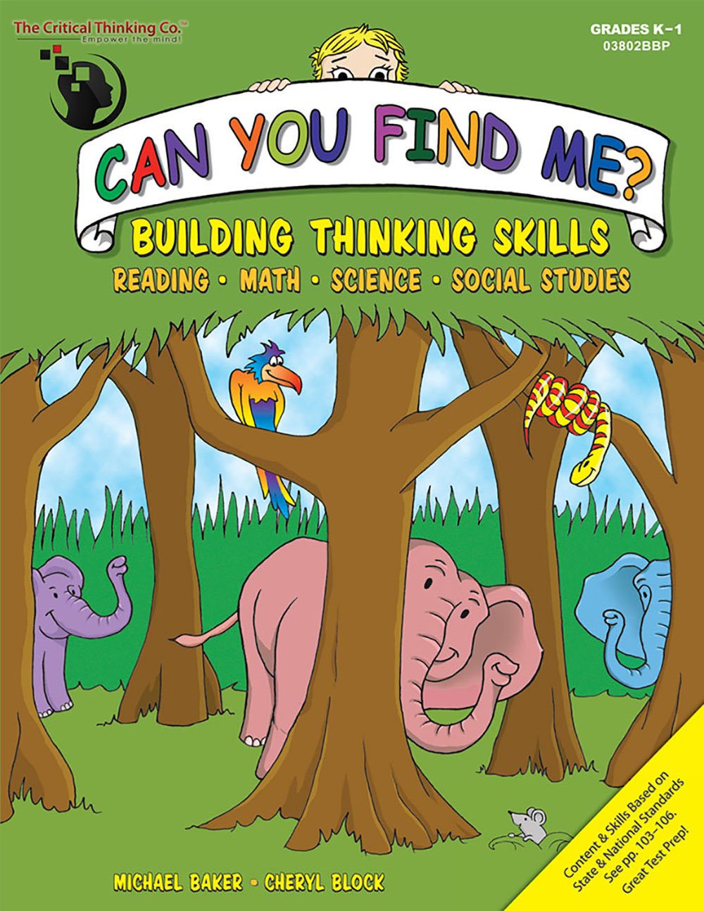 Can You Find Me, K1 Workbook  Building Thinking Skills in Reading, Math, Science, and Social Studies,New