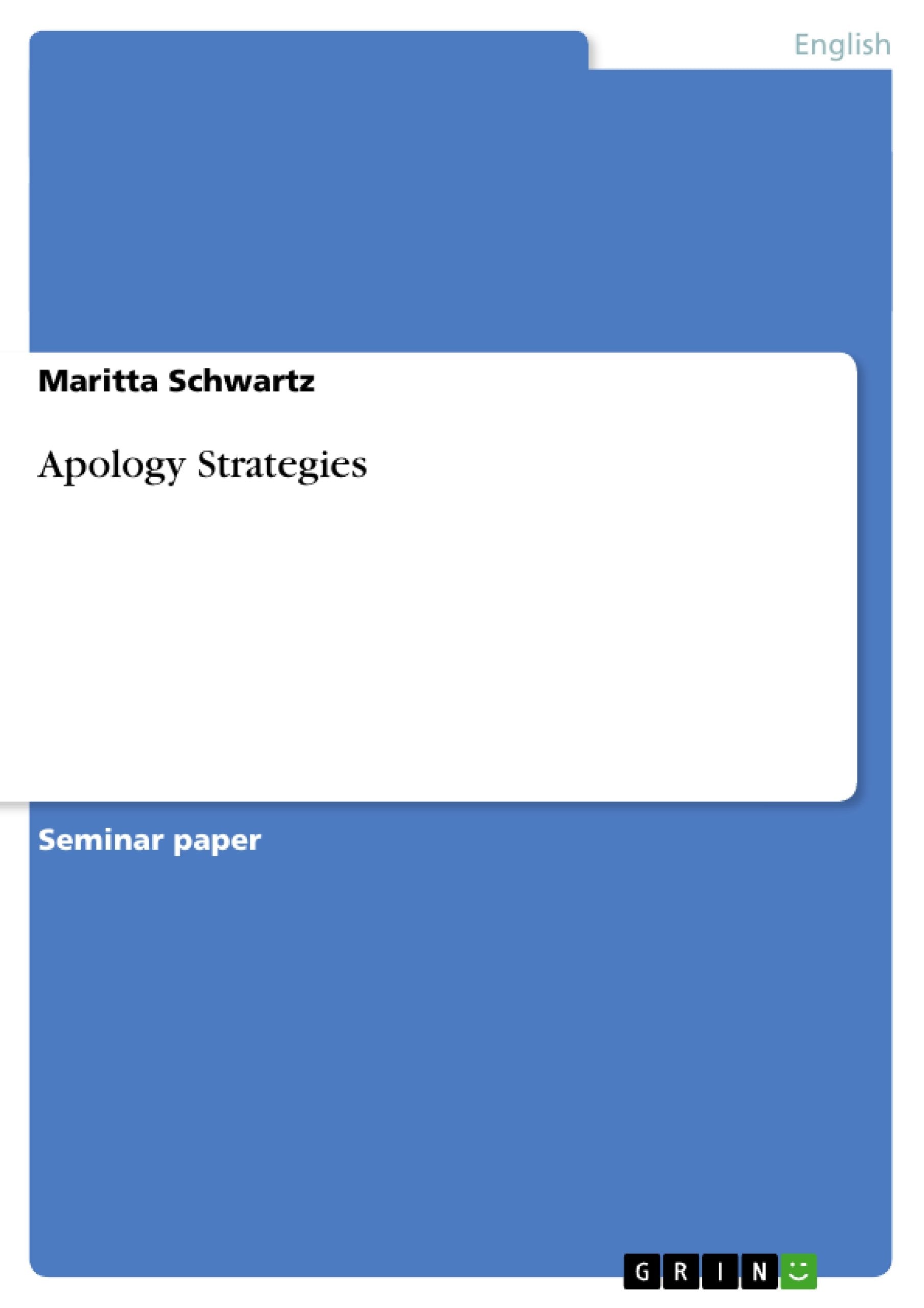 Apology Strategies,Used