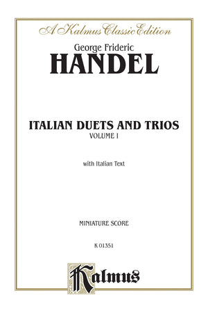 Italian Duets and Trios: First Edition, Miniature Score (Kalmus Edition),Used