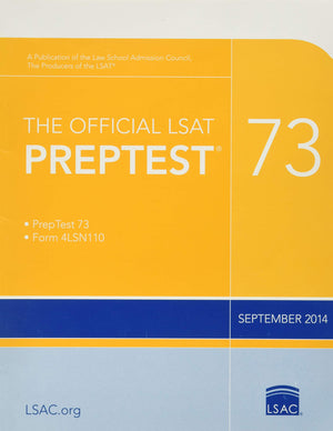 The Official LSAT PrepTest 73: (Sept. 2014 LSAT),Used
