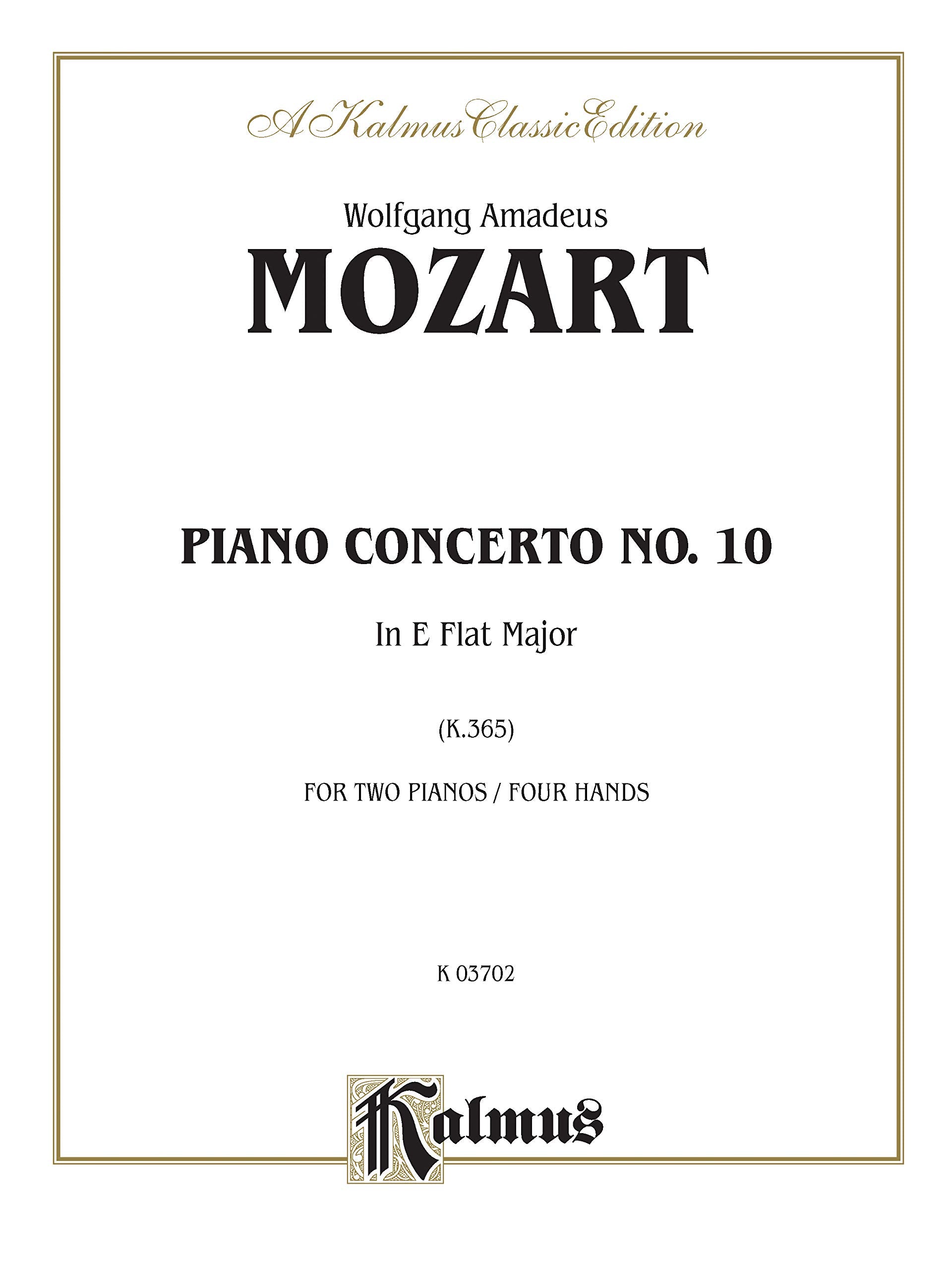 Piano Concerto No. 10 in Eflat Major for Two Pianos, K. 365 (Kalmus Edition),Used