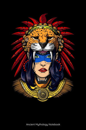 Ancient Mythology Notebook: Aztec Jaguar Princess Warrior Notebook,Used