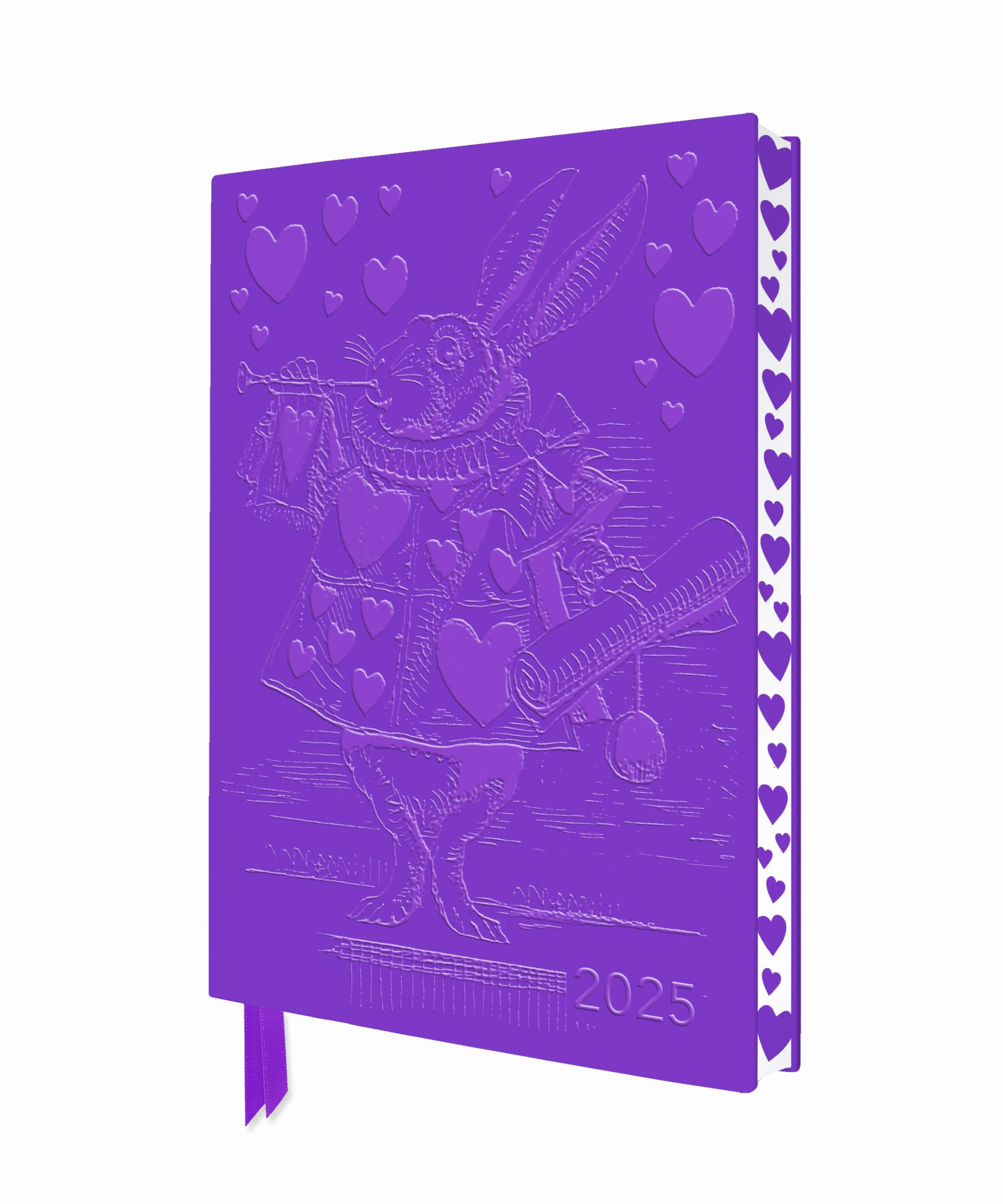 Alice in Wonderland 2025 Artisan Art Vegan Leather Diary Planner  Page to View with Notes,New