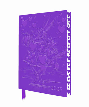 Alice in Wonderland 2025 Artisan Art Vegan Leather Diary Planner  Page to View with Notes,New