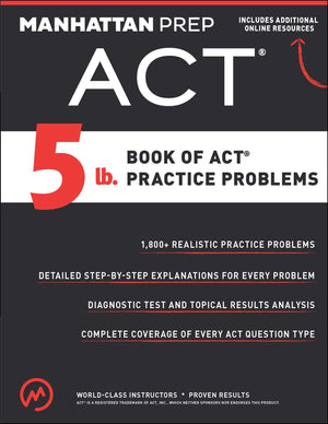 5 Lb. Book Of Act Practice Problems,Used