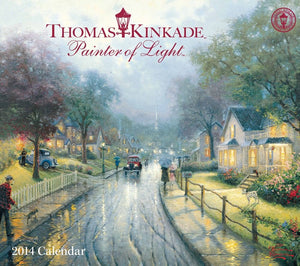 Thomas Kinkade Painter of Light 2014 Deluxe Wall Calendar,Used