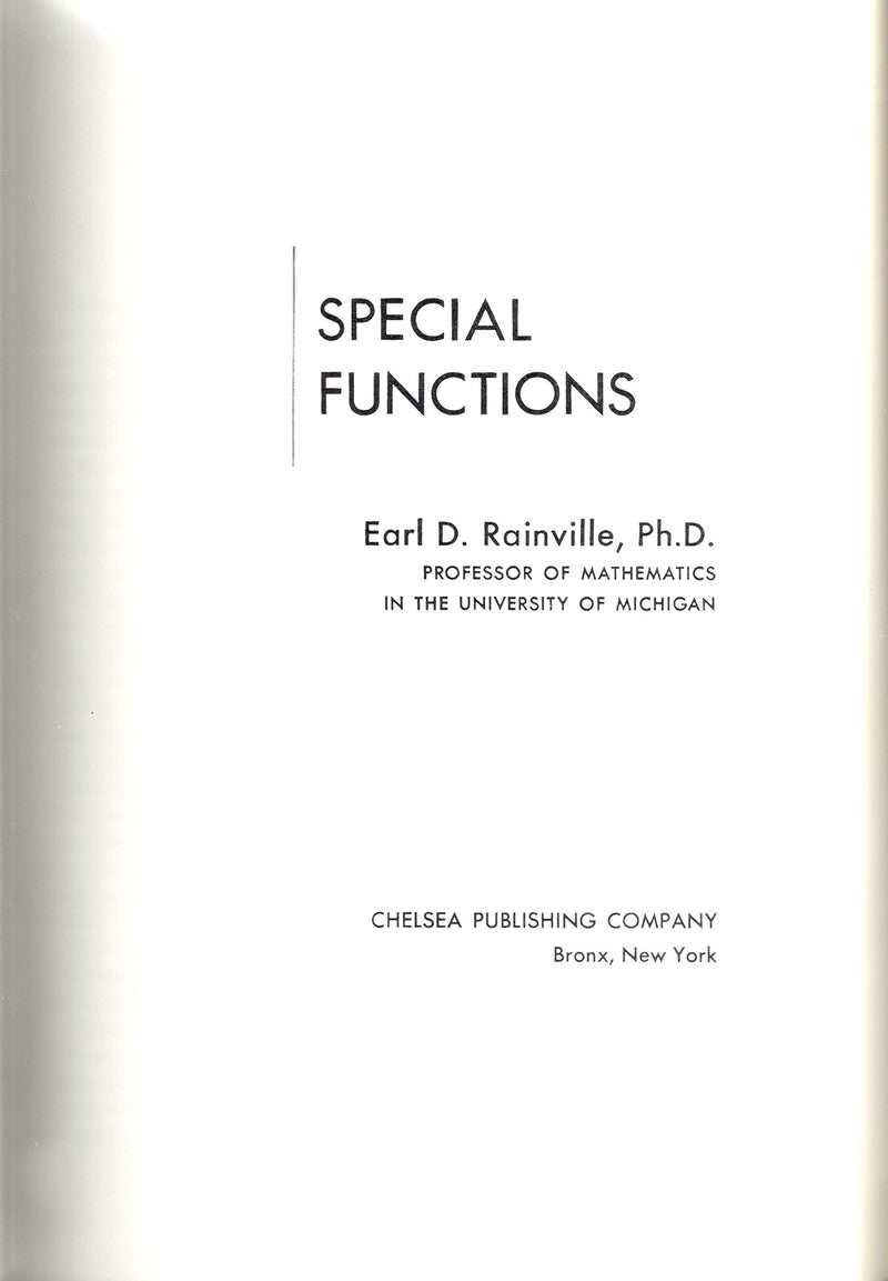 Special Functions,New