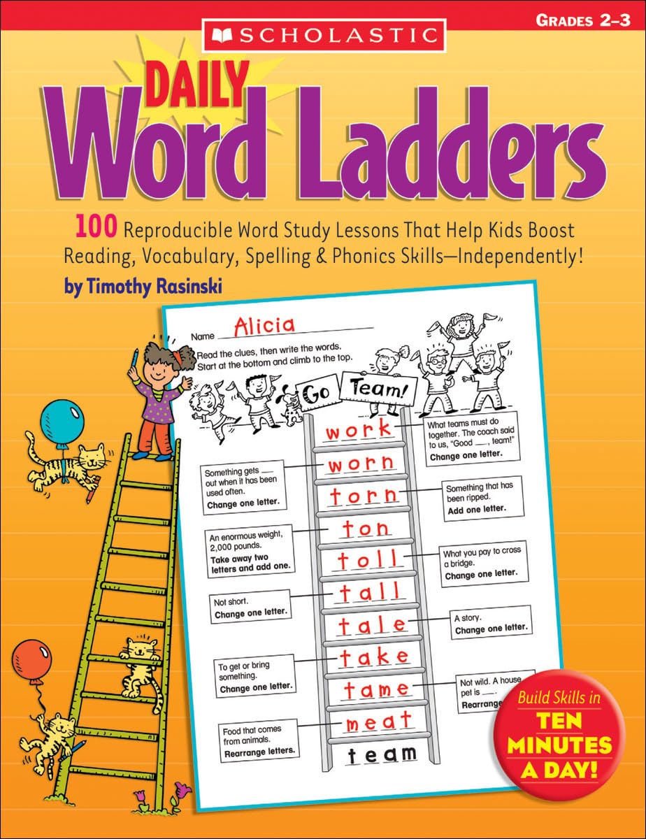 Daily Word Ladders: Grades 23: 100 Reproducible Word Study Lessons That Help Kids Boost Reading, Vocabulary, Spelling & Phonics-used