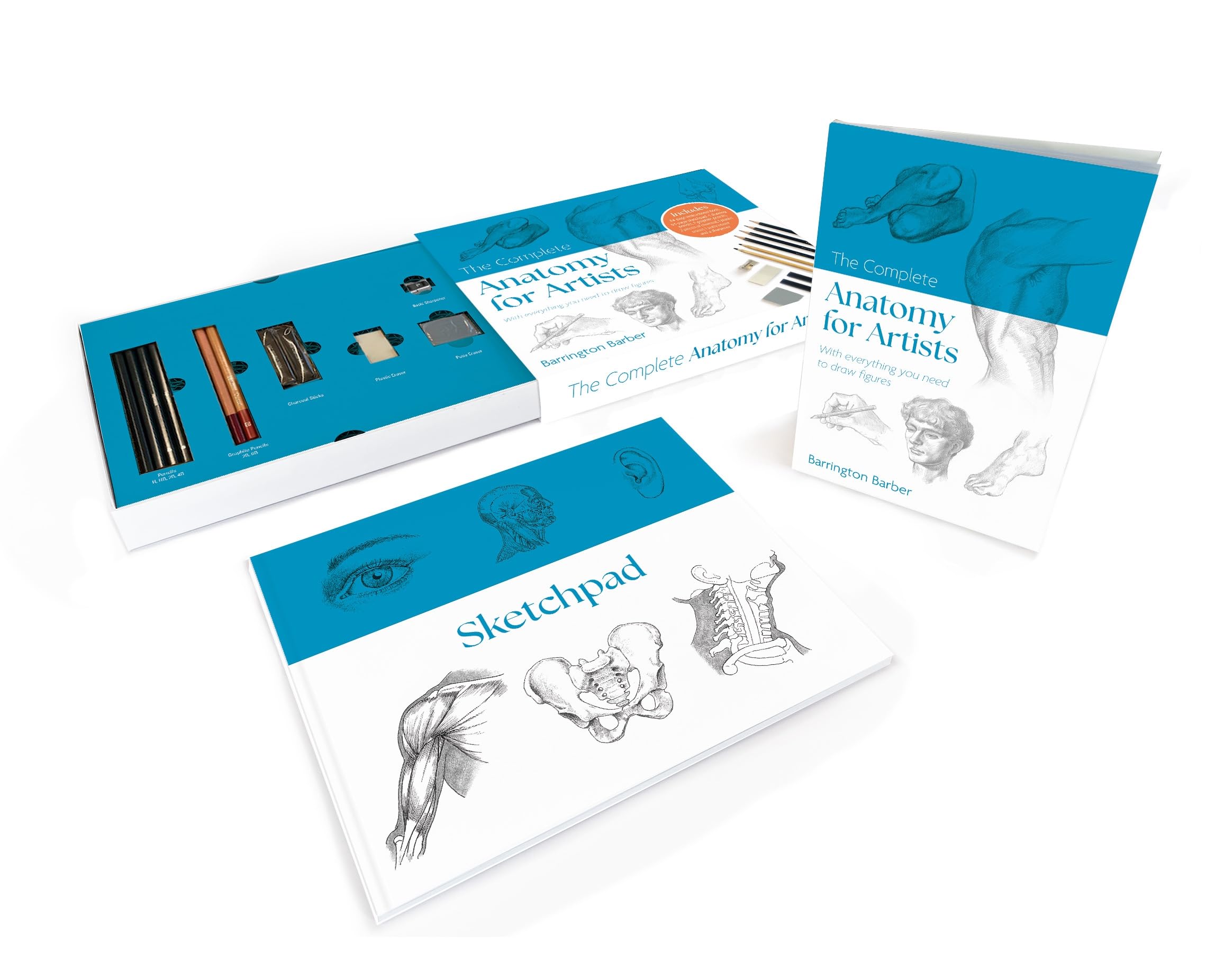 The Complete Anatomy For Artists Kit: Includes An Instructional Book, A Sketchpad, Pencils And More (Sirius Drawing Kits)