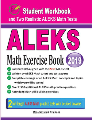 ALEKS Math Exercise Book: Student Workbook and Two Realistic ALEKS Math Tests,Used