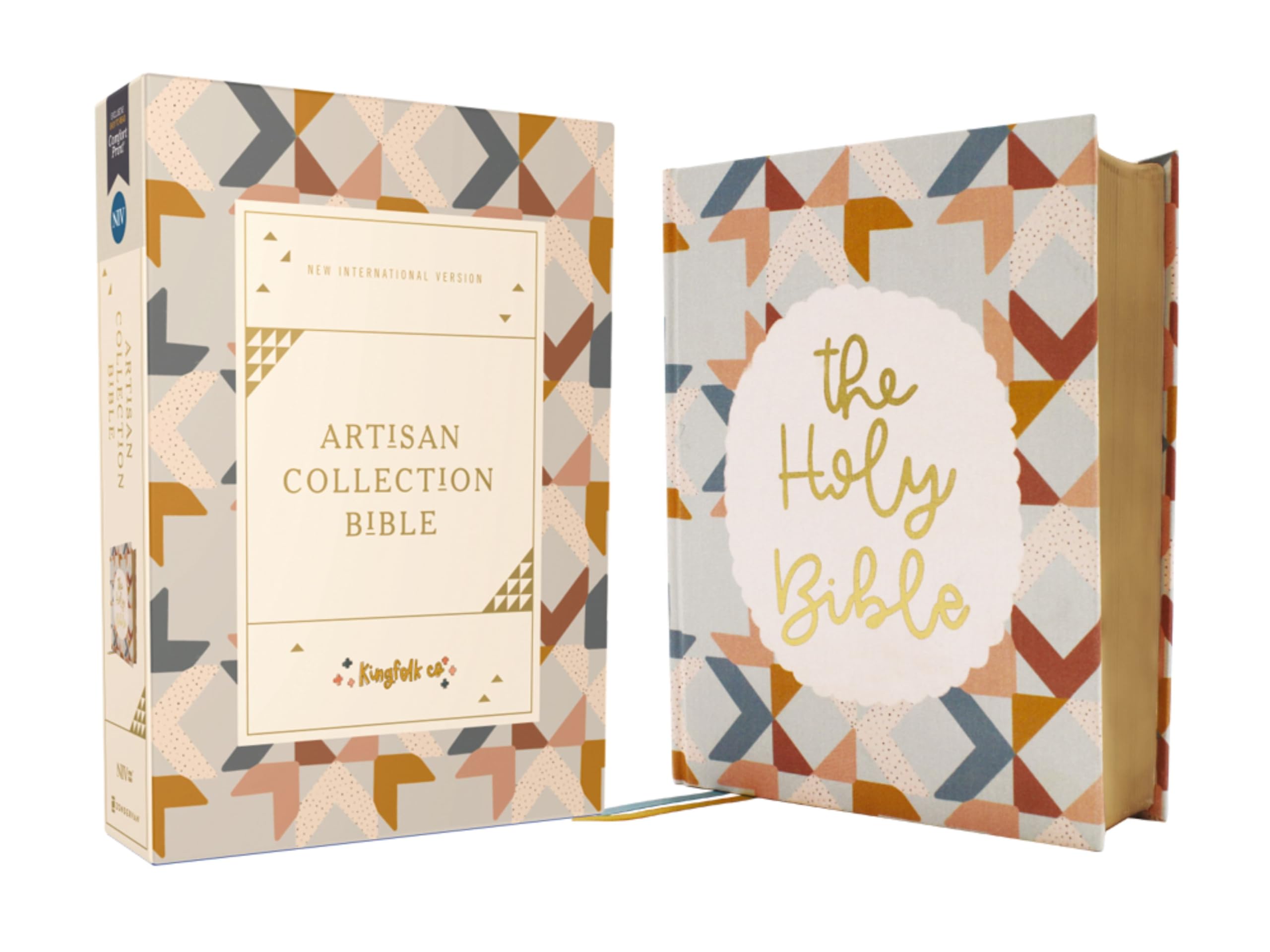 Niv, Artisan Collection Bible, Cloth Over Board, MultiColor/Quilted, Red Letter, Comfort Print