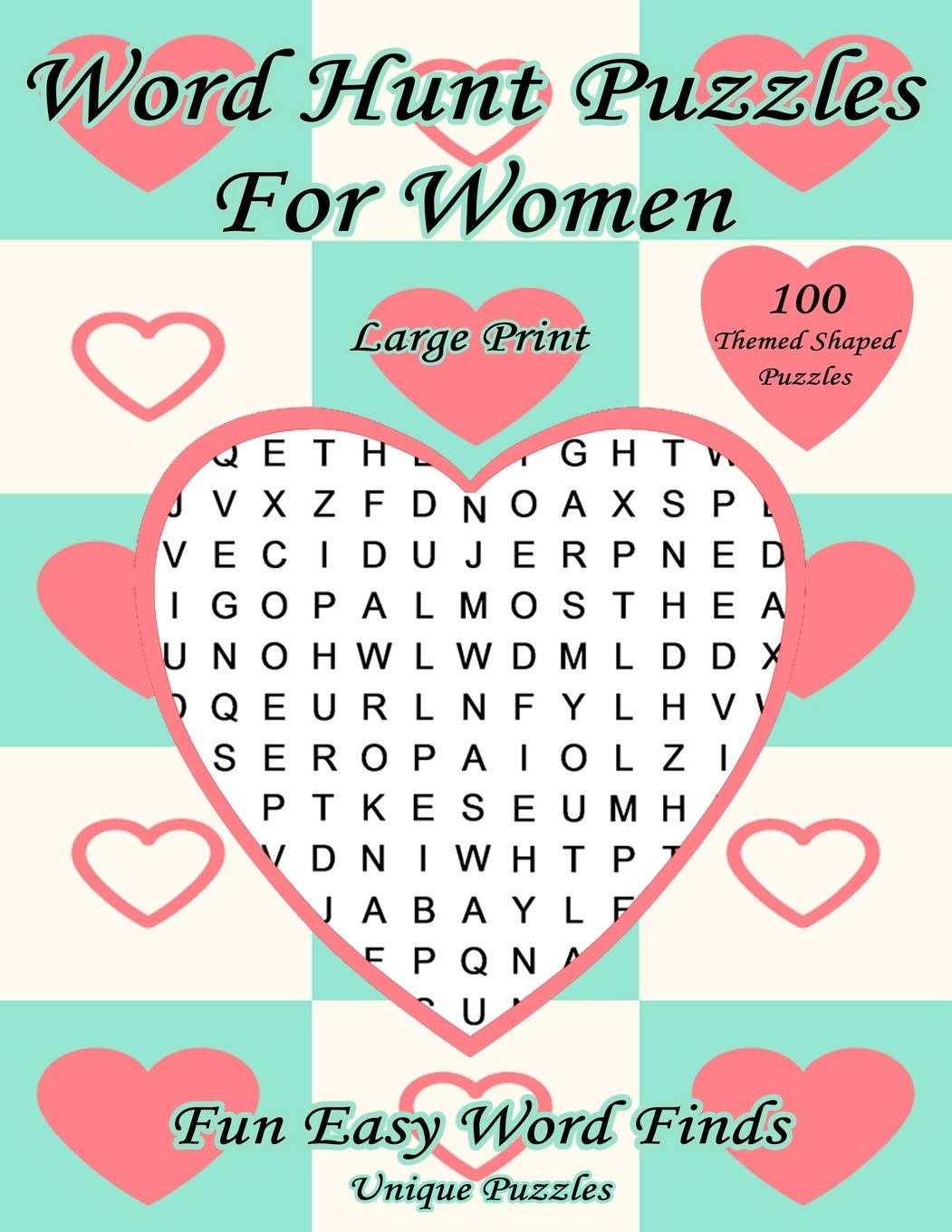 Word Hunt Puzzles For Women Large Print: Fun Easy Word Finds (Wordfinder Puzzle Books For Adults),Used