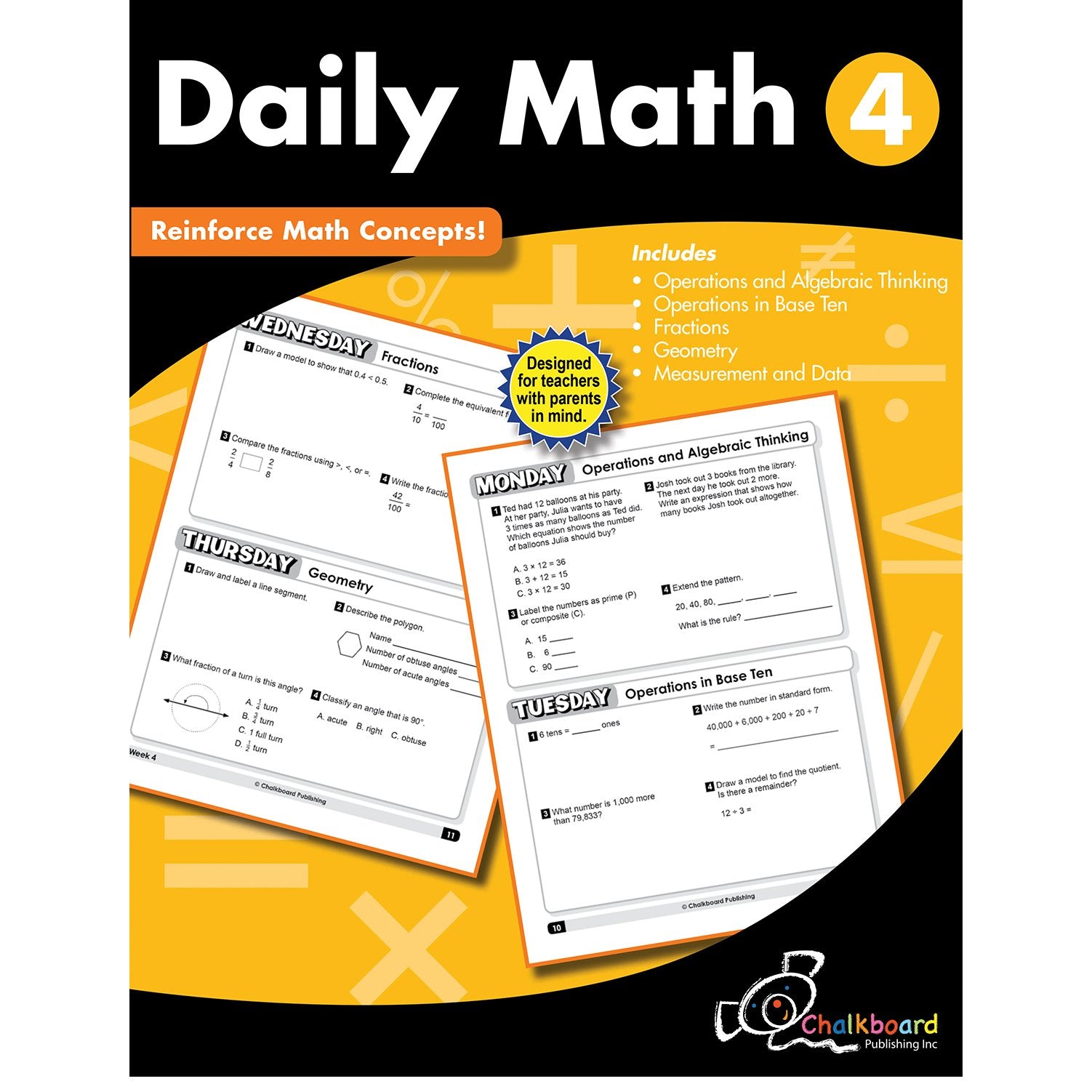 Daily Math Grade 4 (Chalkboard Books),Used