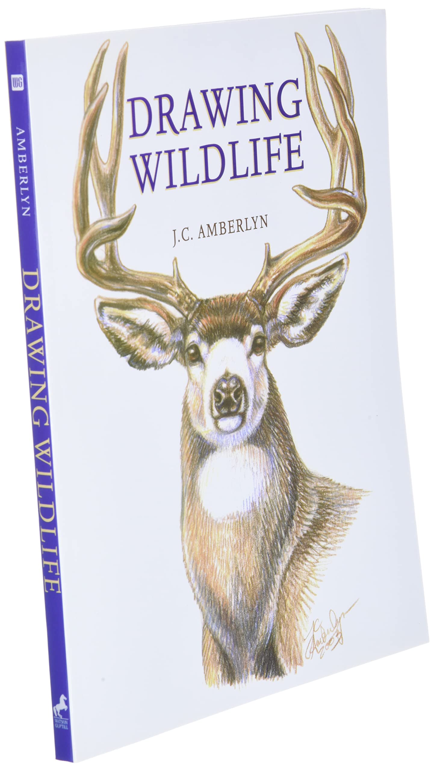 Watson-Guptill Drawing Wildlife Book - White Cover, Artistic Guide for Nature Illustrations