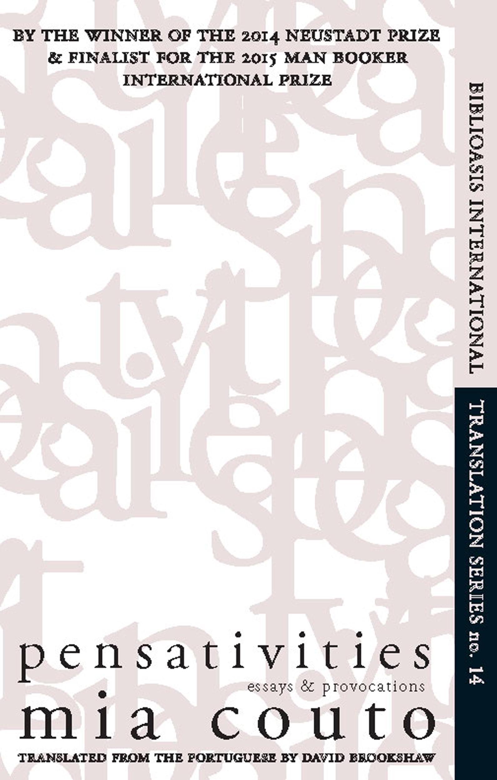 Pensativities: Selected Essays (Biblioasis International Translation Series, 14),Used