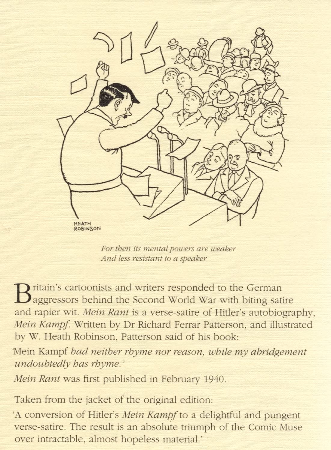 Mein Rant: A Summary In Light Verse Of Mein Kampf